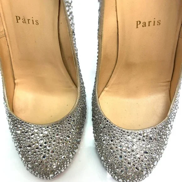 🌷❤️‍🔥FINAL SALE 🔥 NO OFFERS🌷Christian Louboutin Lady Lynch Swarovski 38.5 - Picture 4 of 9